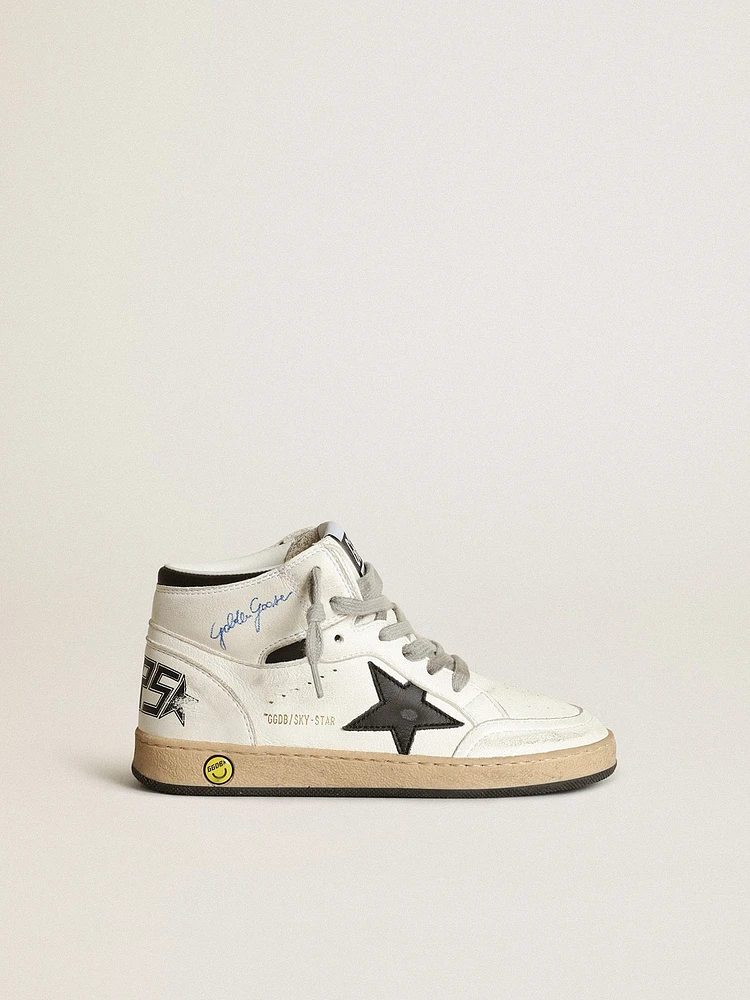 Young Sky-Star white nappa with star and heel tab
