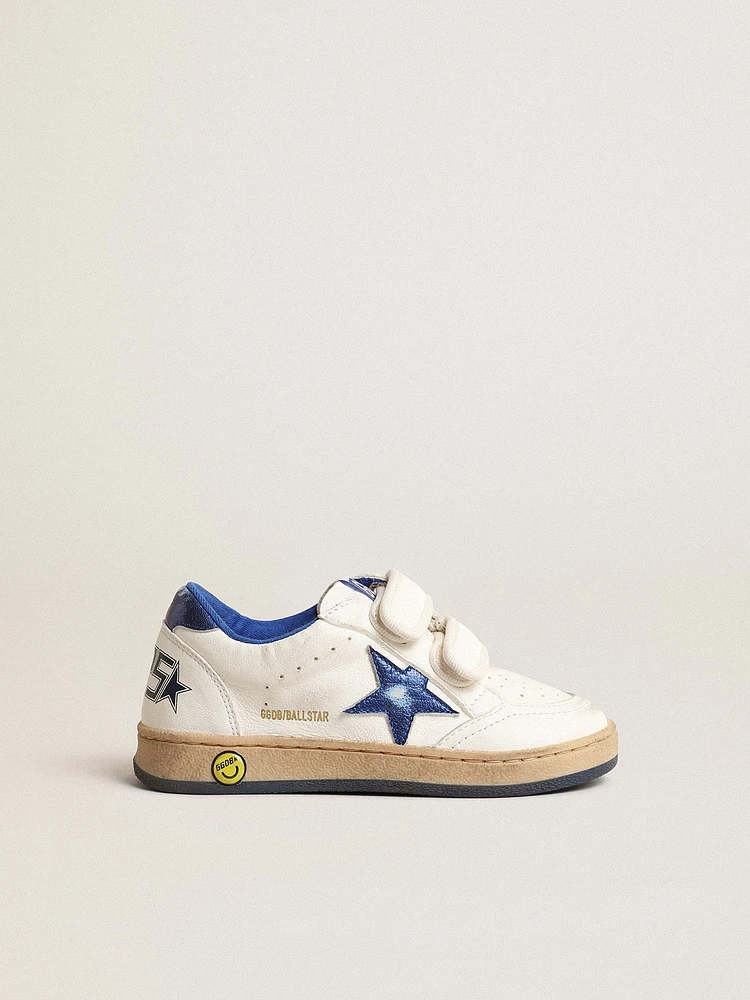 Young Ball star with blue metallic leather and heel tab