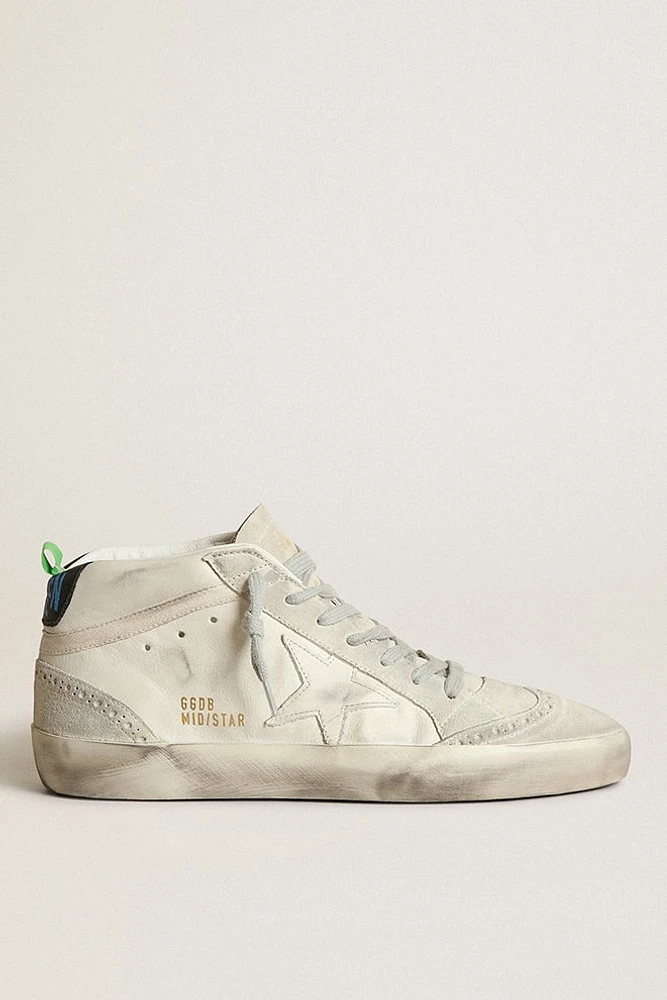 Women’s Mid-Star with white leather star and gray suede inserts