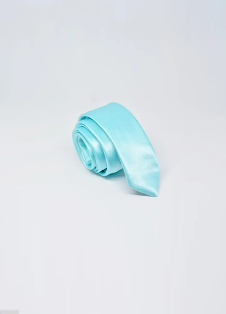STM-03 SOLID TEAL SKINNY TIE FOR MEN