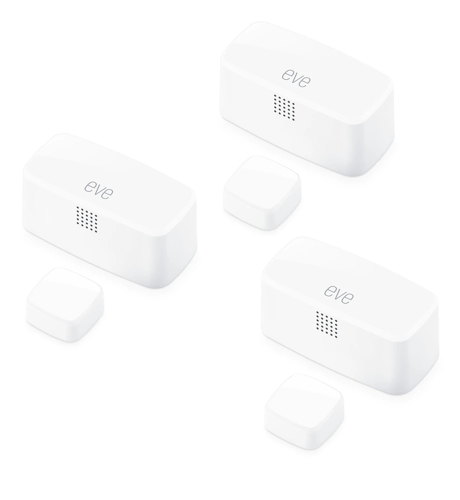 Eve Door & Window (Matter) - Wireless Contact Sensor - 3‑pack