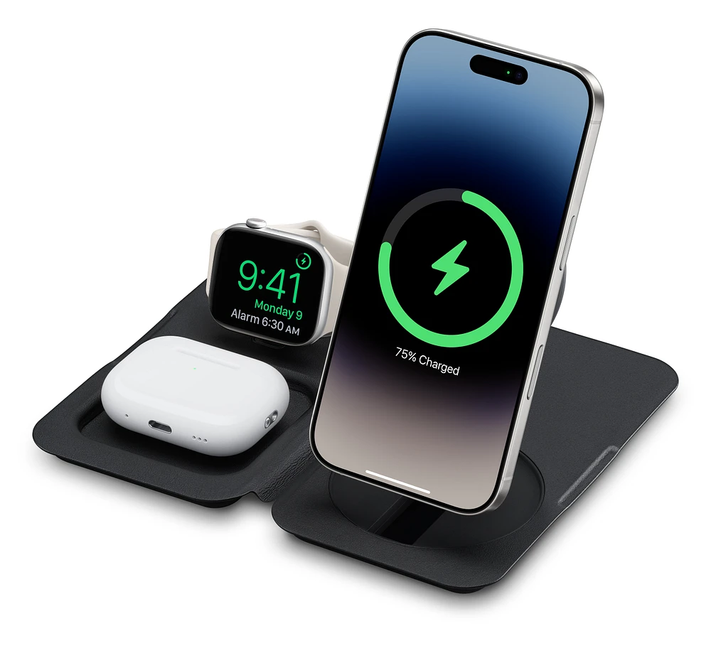 Nimble 3-in-1 Fold Wireless Charger - Black