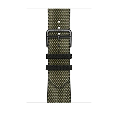 Apple Watch Hermès - 45mm Vert/Noir Toile H Single Tour