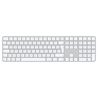 Magic Keyboard with Touch ID and Numeric Keypad for Mac models with Apple silicon (USB‑C) - French (Canada) - White Keys