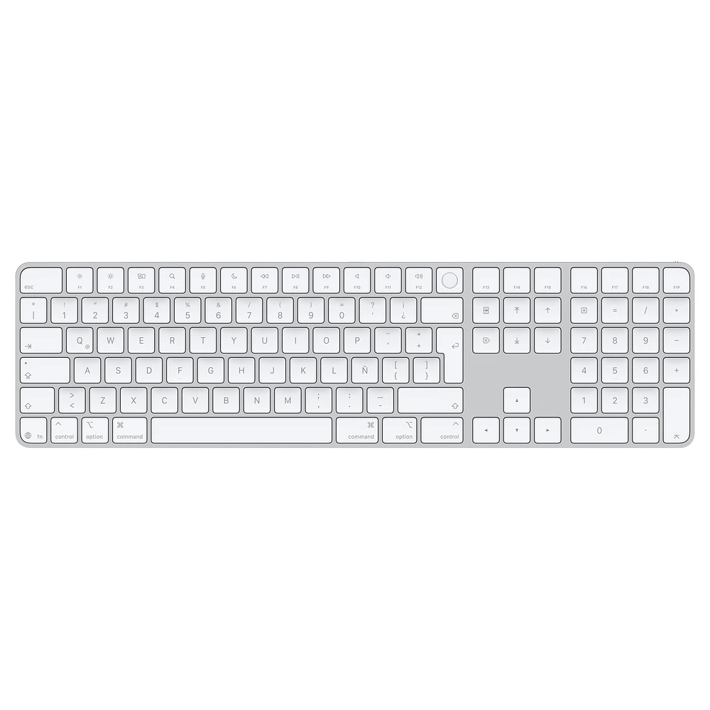 Magic Keyboard with Touch ID and Numeric Keypad for Mac models with Apple silicon (USB‑C) - Spanish (Latin American) - White Keys