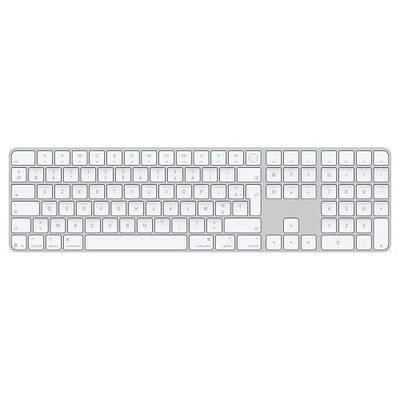 Magic Keyboard with Touch ID and Numeric Keypad for Mac models with Apple silicon (USB‑C) - French - White Keys