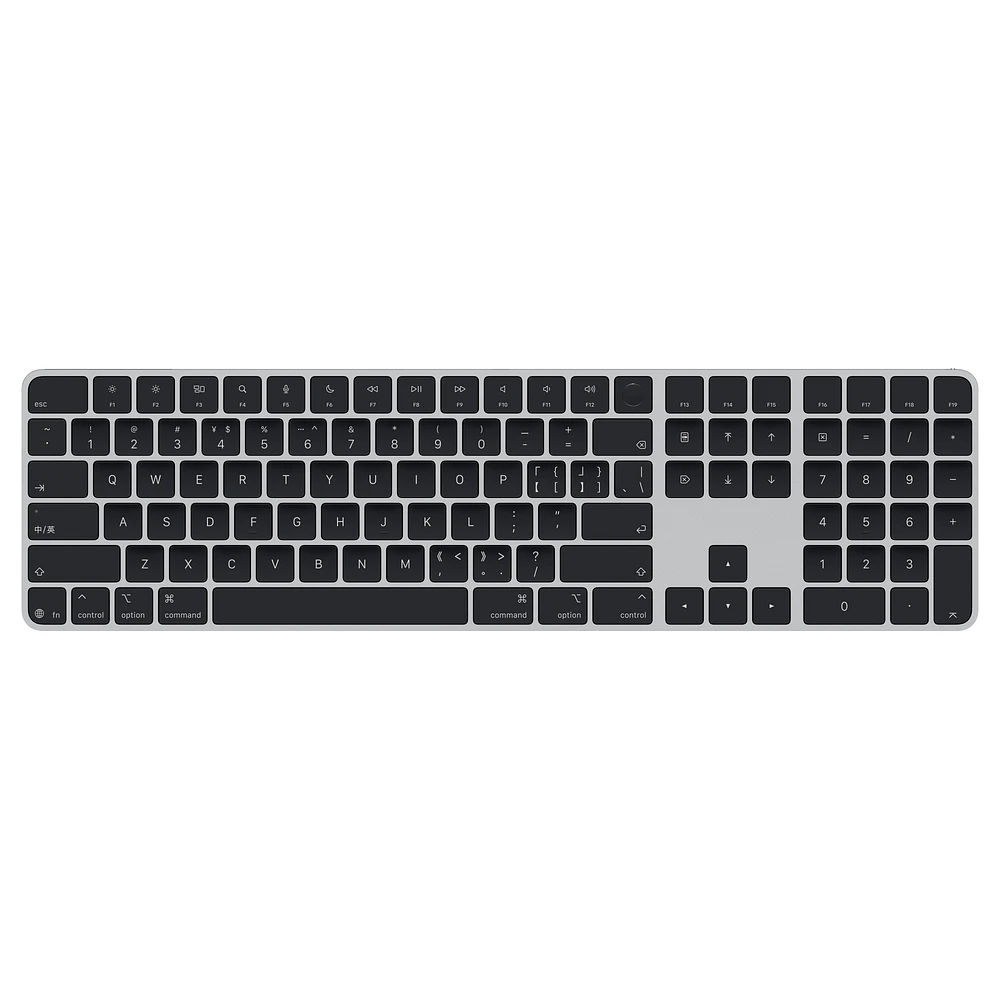 Magic Keyboard with Touch ID and Numeric Keypad for Mac models with Apple silicon (USB‑C) - Chinese (Pinyin) - Black Keys