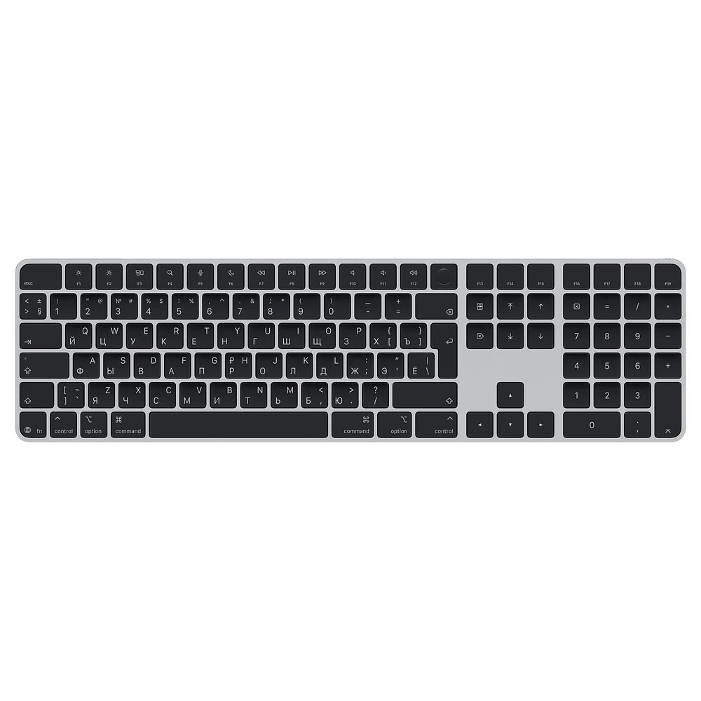 Magic Keyboard with Touch ID and Numeric Keypad for Mac models with Apple silicon (USB‑C) - Russian - Black Keys