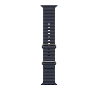 49mm Navy Ocean Band - Natural Titanium Finish