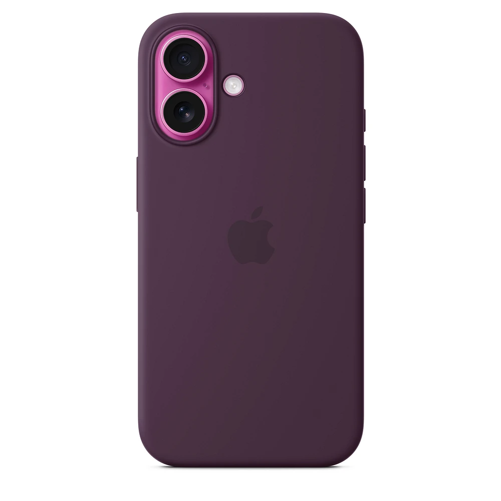 iPhone 16 Silicone Case with MagSafe – Plum