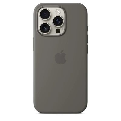 iPhone 16 Pro Silicone Case with MagSafe – Stone Grey