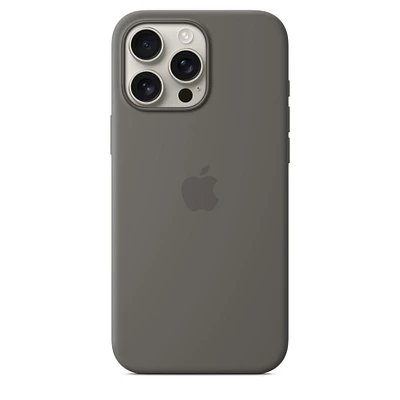 iPhone 16 Pro Max Silicone Case with MagSafe – Stone Gray