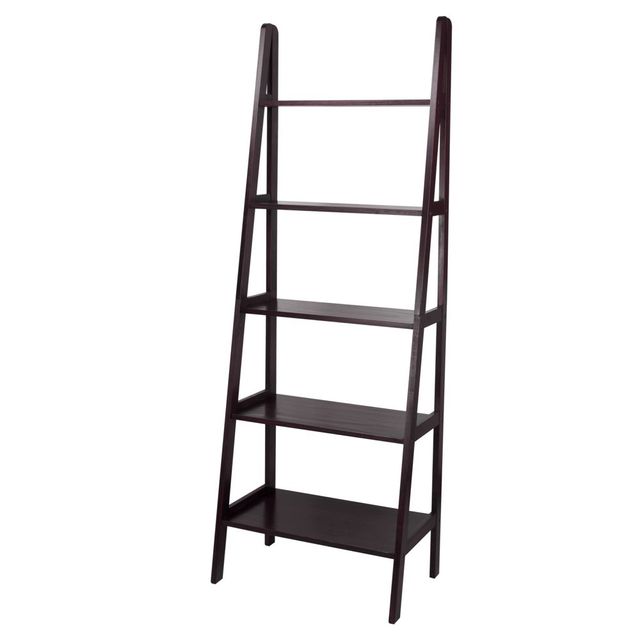 Five Shelf Threshold Leaning Bookcase 72”Loring Shelf Ladder