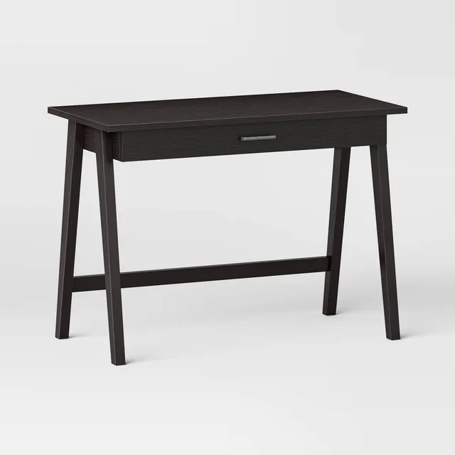 Loring Wood Desk Tables Target Threshold Loring Wood Writing Desk