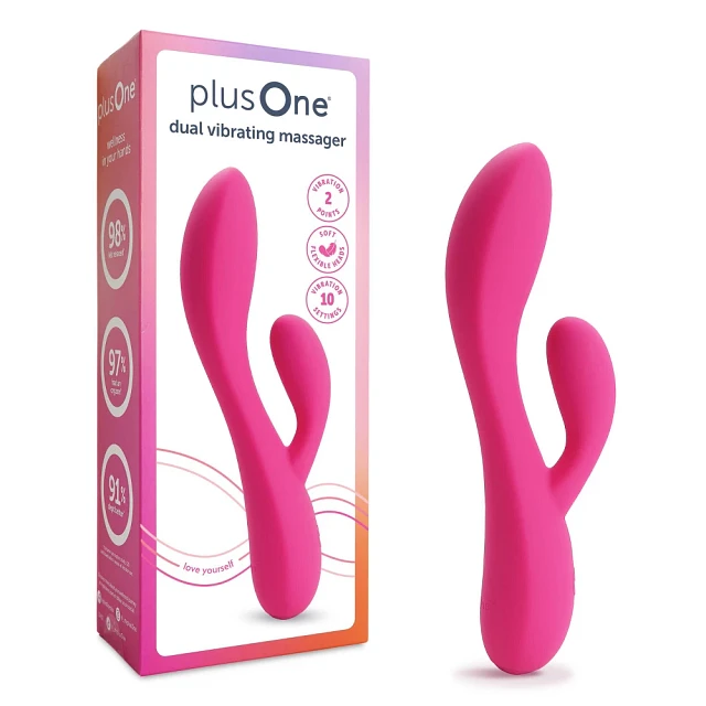 PlusOne Waterproof and Rechargeable Dual Rabbit Vibrator | Connecticut Post Mall PlusOne Waterproof and Rechargeable Dual Rabbit Vibrator | Connecticut Post Mall