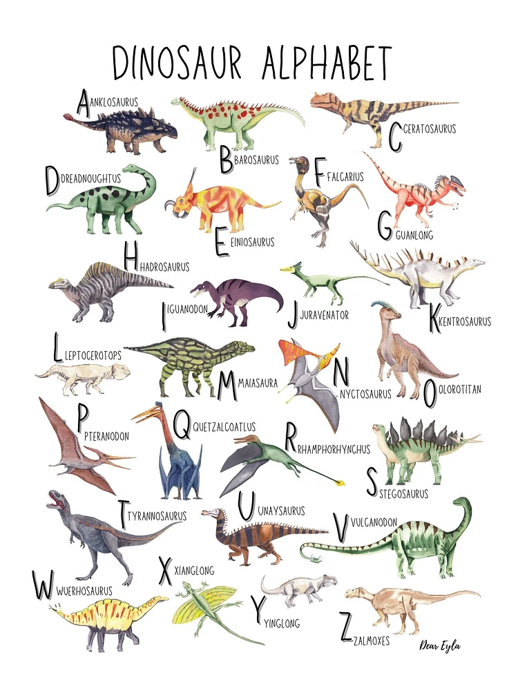 Dinosaur Alphabet - Dear Eyla