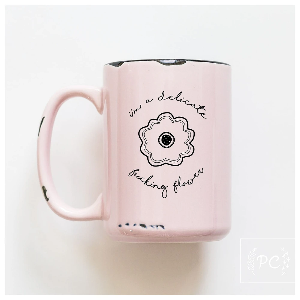 DELICATE FLOWER - MUG - PRAIRIE CHICK PRINTS