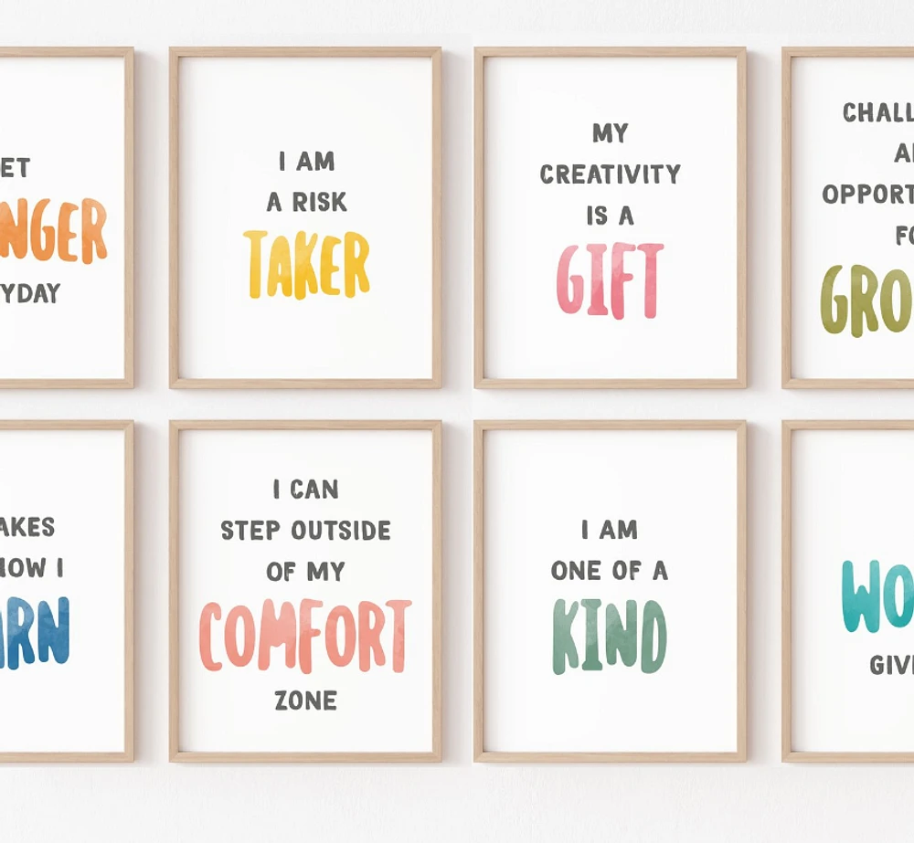 Printed Growth Mindset Mantra 8pk Set - Alberta Press and Paper