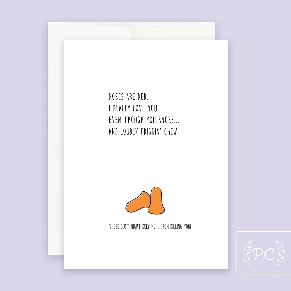 Roses Are Red Loudly Frickin' Chew / Card - Prairie Chick Prints
