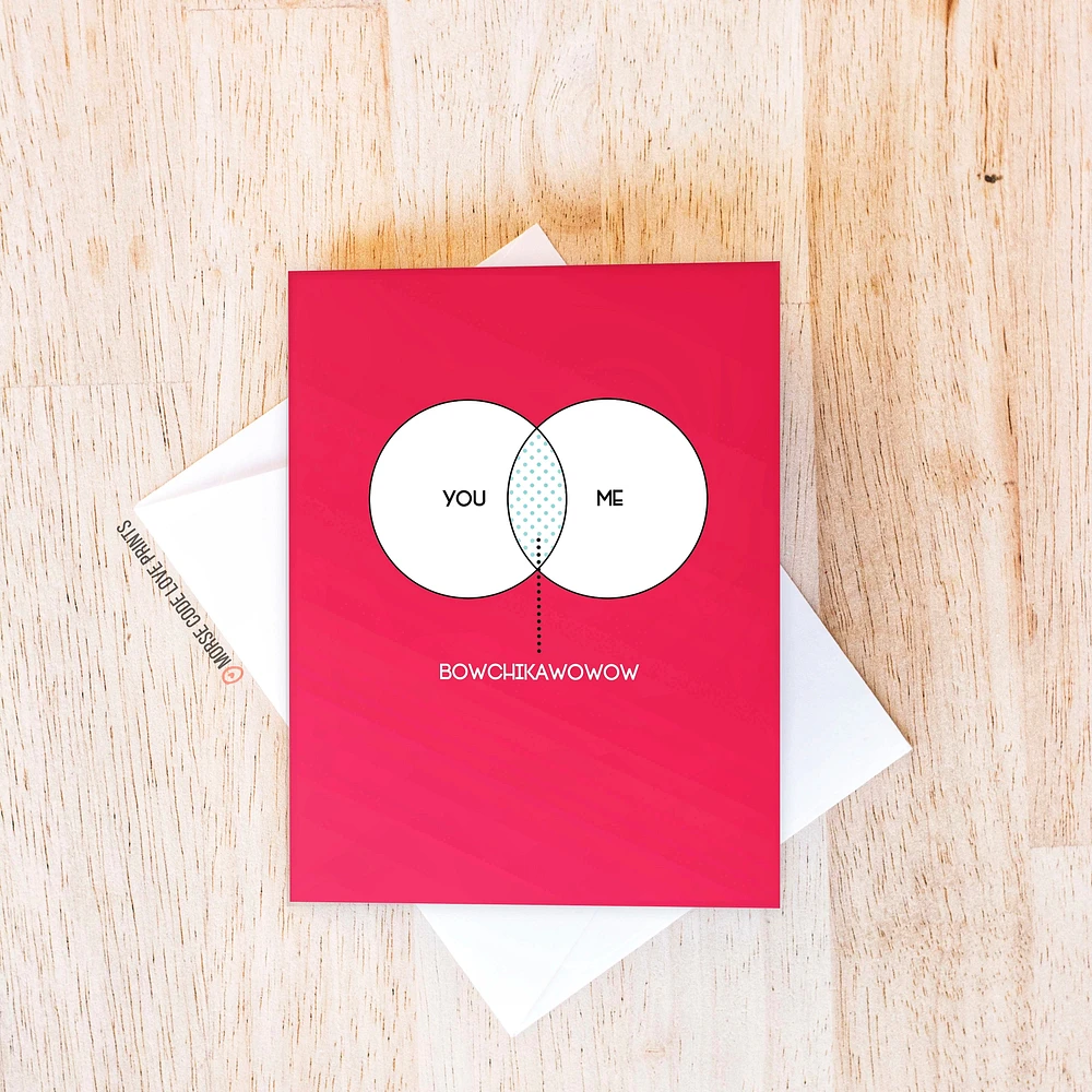 Venn Diagram Card - Morse Code Love Prints