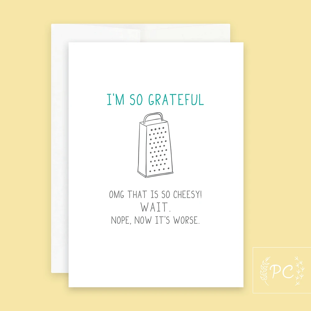 I'm So Grateful Card - Prairie Chick Prints