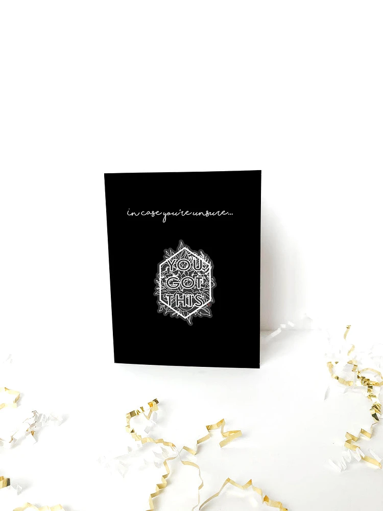 You Got This Card + Sticker - Morse Code Love Prints