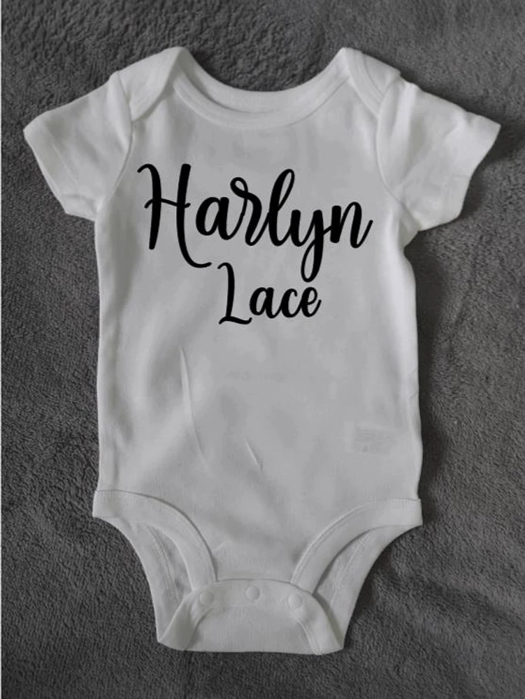 Custom Name Onesie (Style