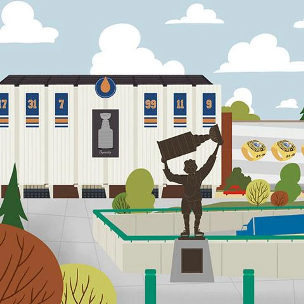 Edmonton Coliseum Print - Snow Alligator