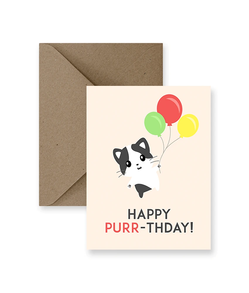 Happy Purr-Thday Card - IM Paper