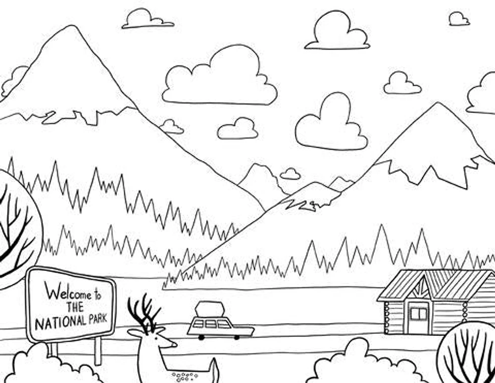 Rocky Mountains: A Colouring Book - Snow Alligator