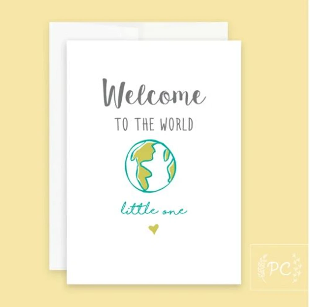 Welcome To The World Little One Card - Prairie Chick Prints