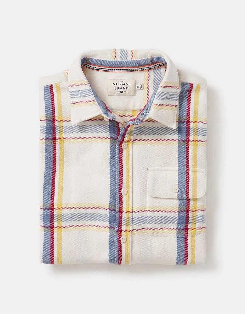 Boone Heavy Brushed Twill Overshirt Plaid