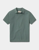 Waffle Stitch Polo Juniper