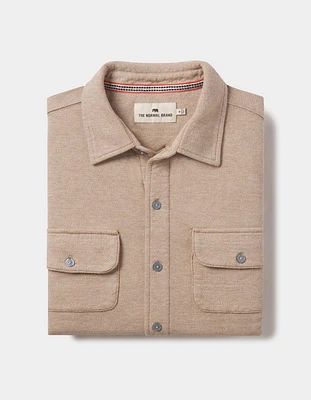 Textured Knit Shirt Tan