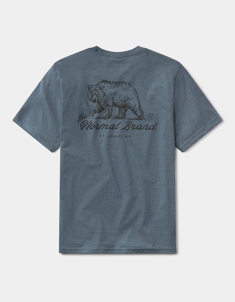 Illustrated Bear Tee Indigo