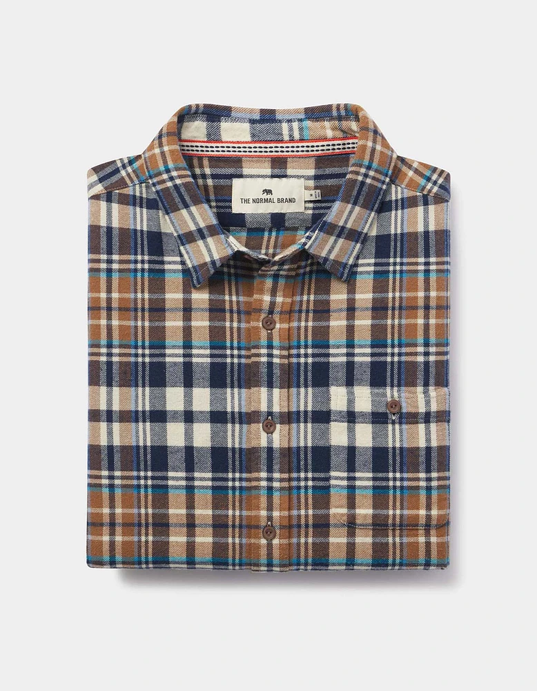 Hudson Double Brushed Flannel Cedar Plaid