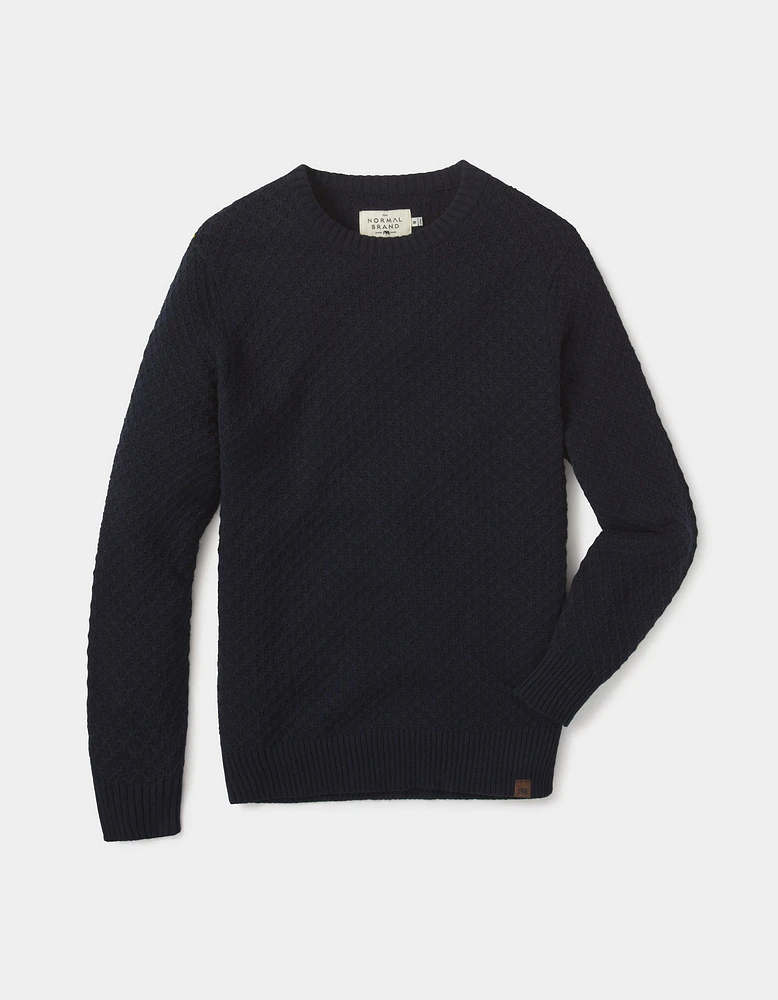 Rib Shaker Sweater Navy