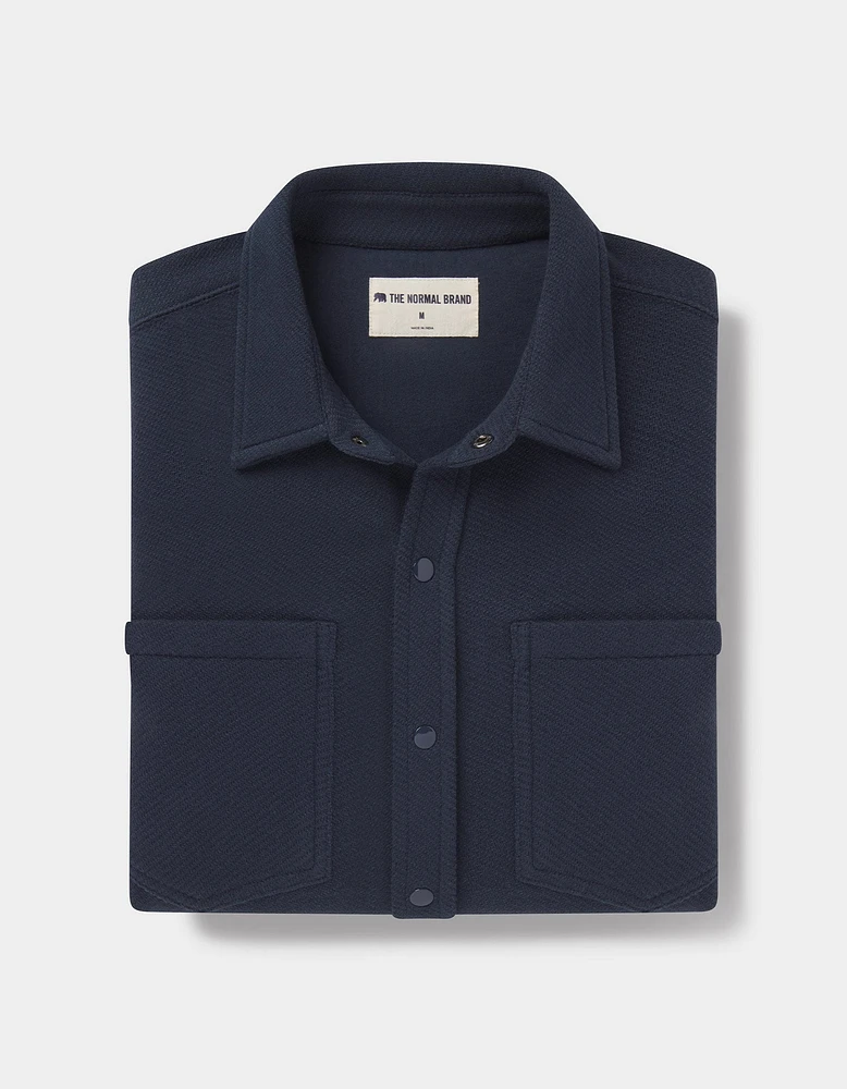 Loop Terry Button Up Navy
