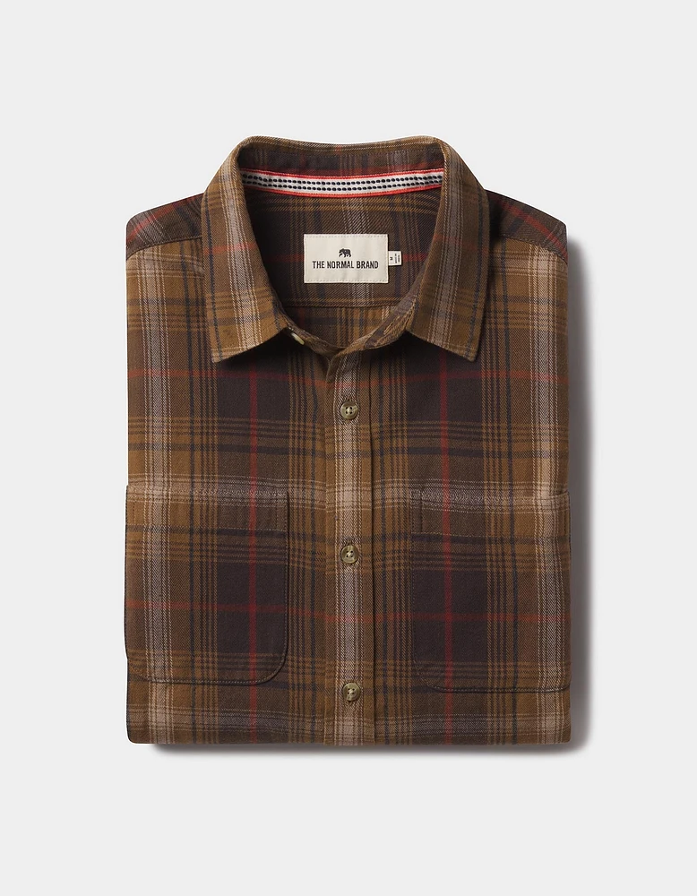 Jackson Lightweight Flannel Brown Plaid
