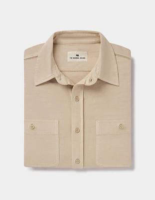 Lennox Jersey Button Up Oat