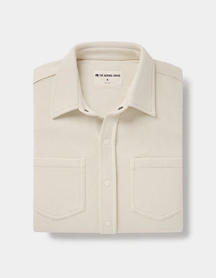 Loop Terry Button Up Ecru