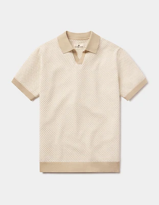 Robles Knit Jacquard Polo Ivory/Khaki