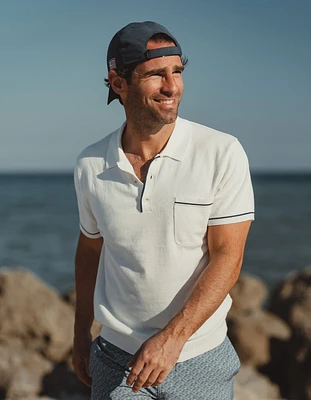 Robles Knit Polo White-Navy