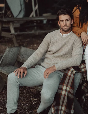 Kennedy Spec Crew Sweater Stone