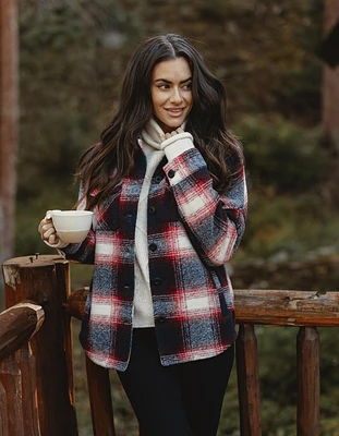 Logan Ski Lodge Jacket Red Plaid