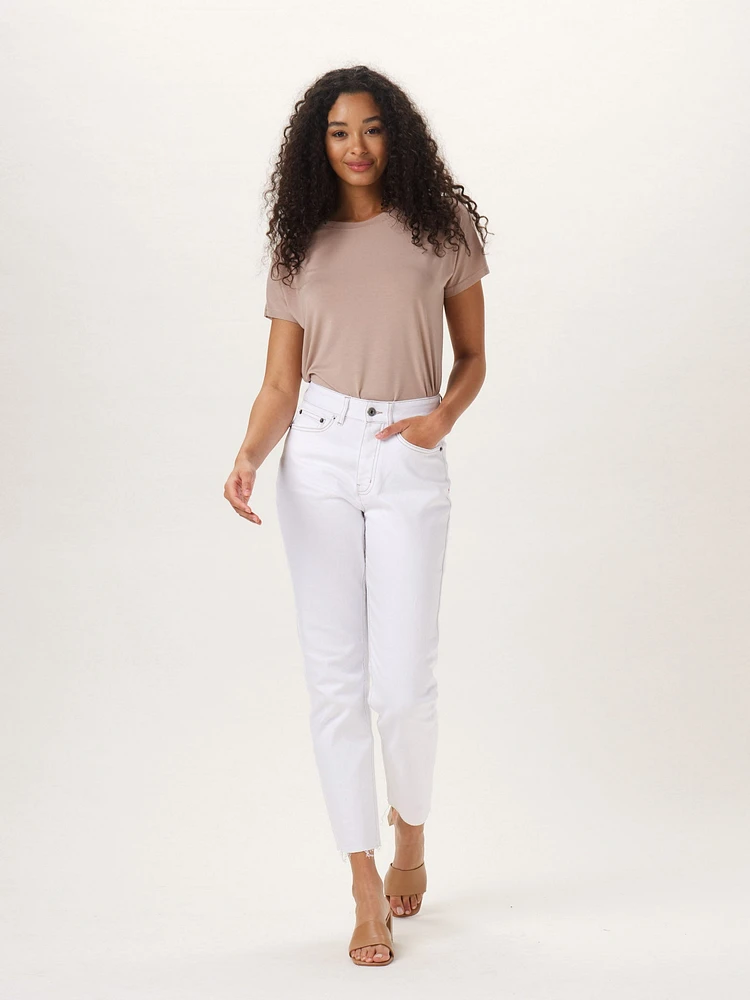 Hi-Rise Ankle Skimmer White
