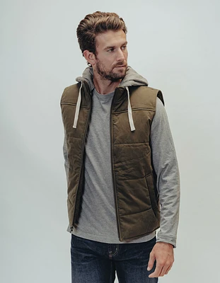 Dano Hooded Athletic Vest Brown