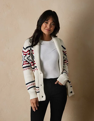 Alpine Heritage Cardigan Cream Multi