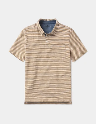 Vintage Slub Pocket Polo Bronze Stripe