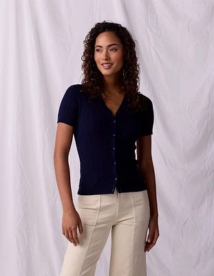 Sutton Fine Gauge Top Navy